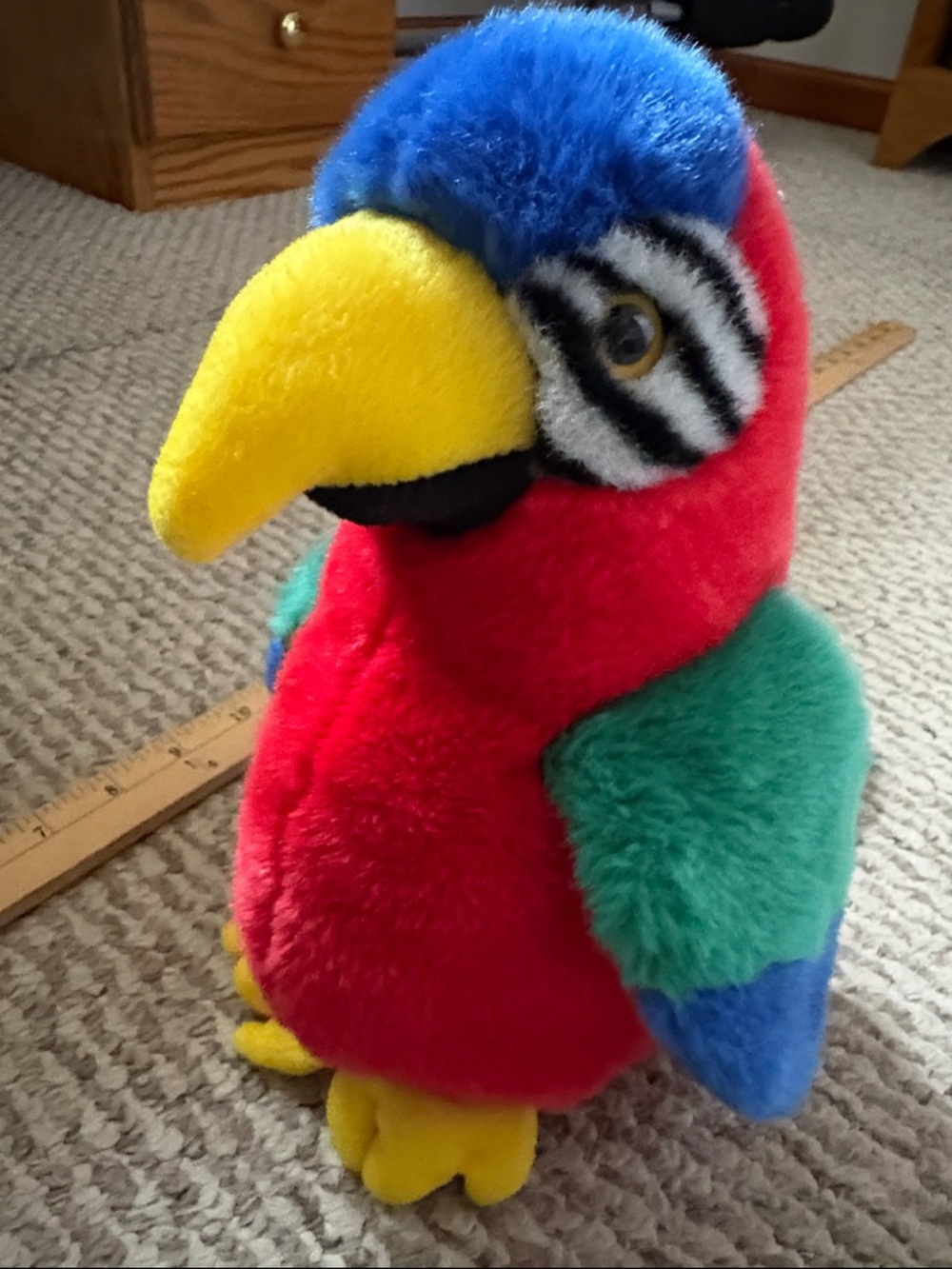 Ty Plush Parrot Toy - Red, Green, Blue, Yellow